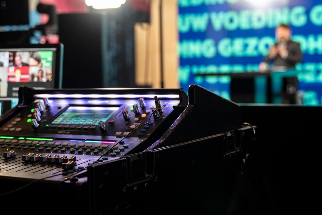 tv presenter on set